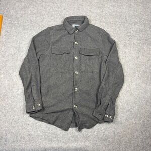Original SUPERSOFT Bruno Milano Mens Small Gray Button Down Shirt Luxury Leisure